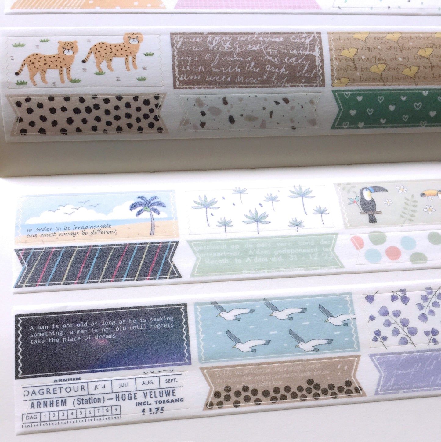 Starlululu - Ribbon kiss-cut washi tape SAMPLES