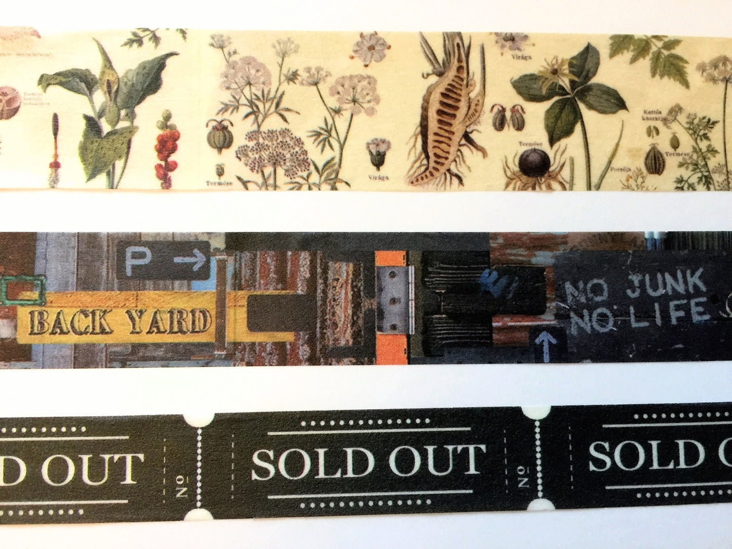 Sunny Sunday - Poison Plants washi tape SAMPLES