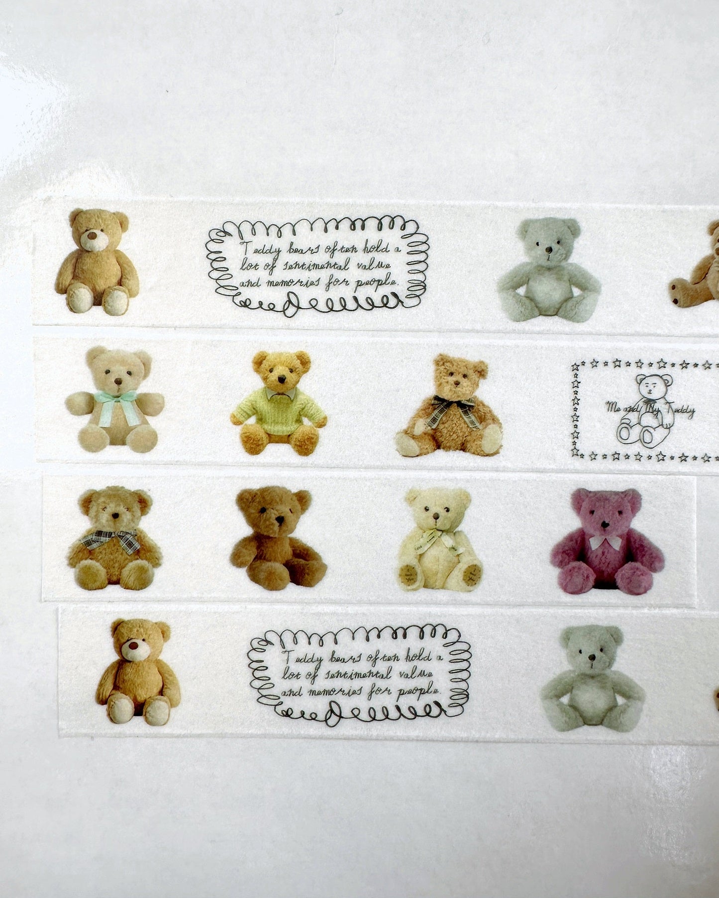 Sunset Mansion - Teddy Bear masking tape SAMPLES