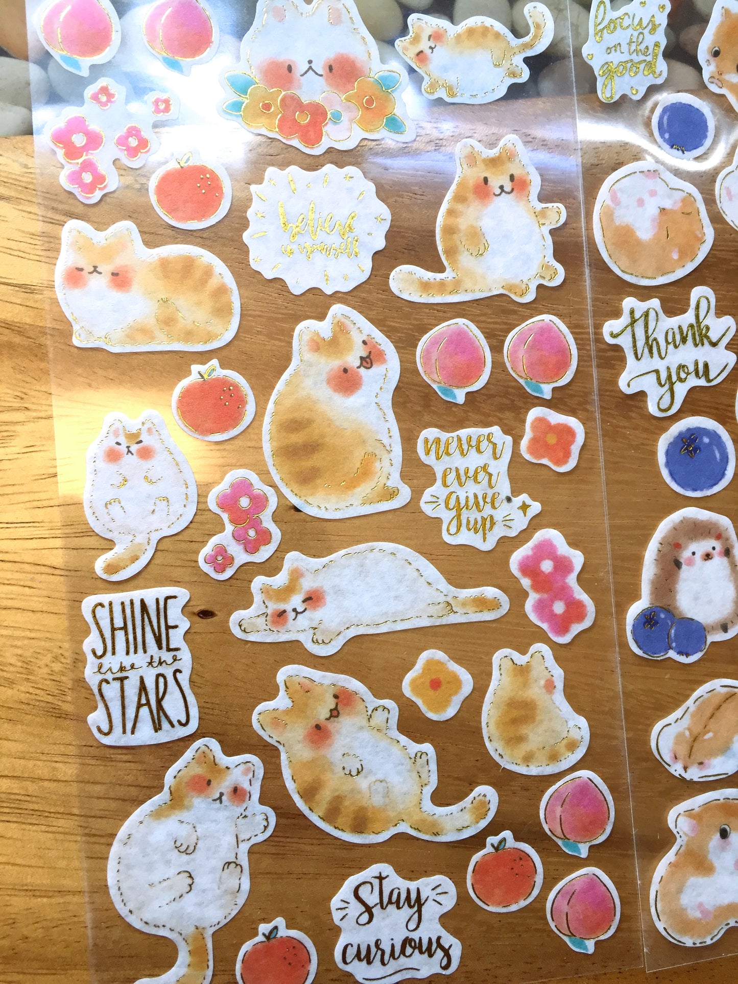 DESTASH - Cute animal gold-foil washi sticker sheets