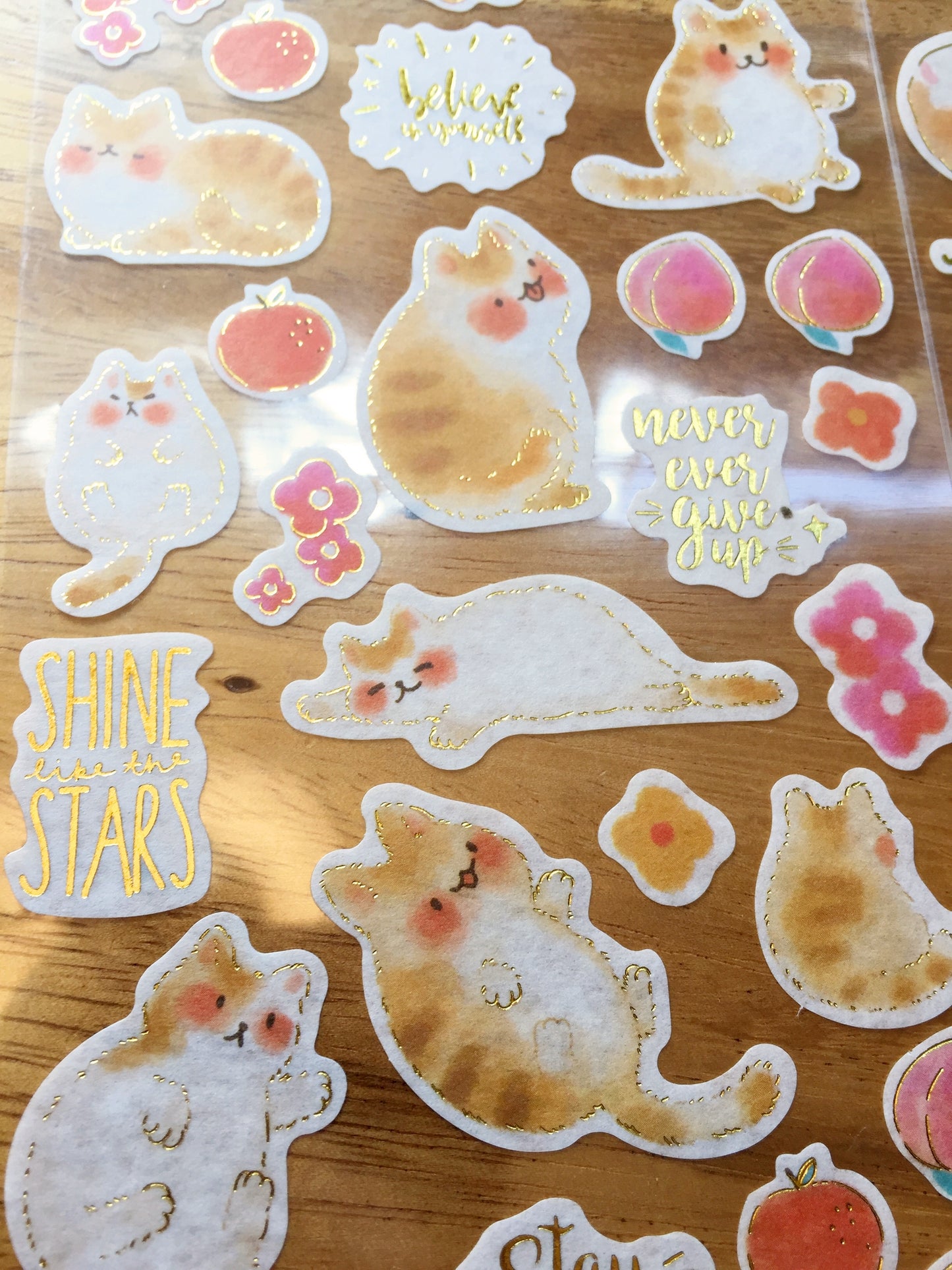 DESTASH - Cute animal gold-foil washi sticker sheets