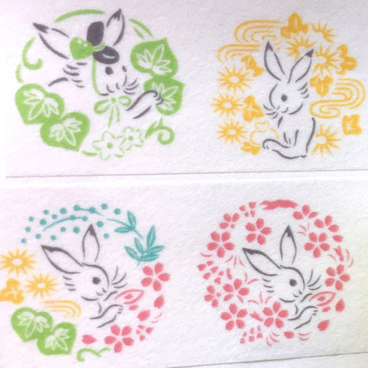 Suuzando - Rabbit Japanese washi tape SAMPLES