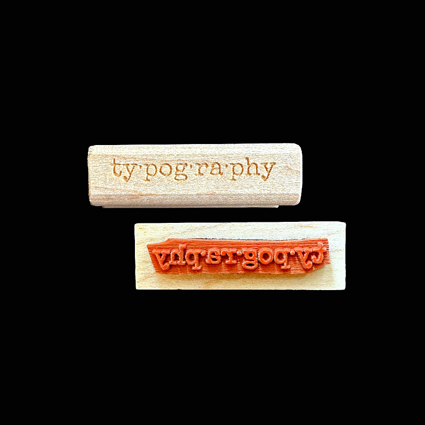 TAOthings Studio - Typography rubber stamp