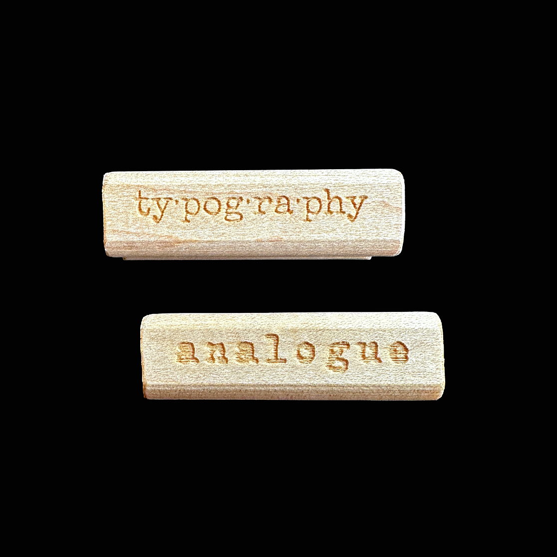 TAOthings Studio - Typography rubber stamp