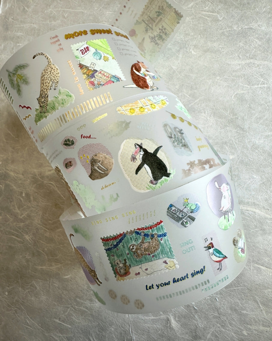 Jhu Gong Fan Hua - Follow the Animals PET tape SAMPLES