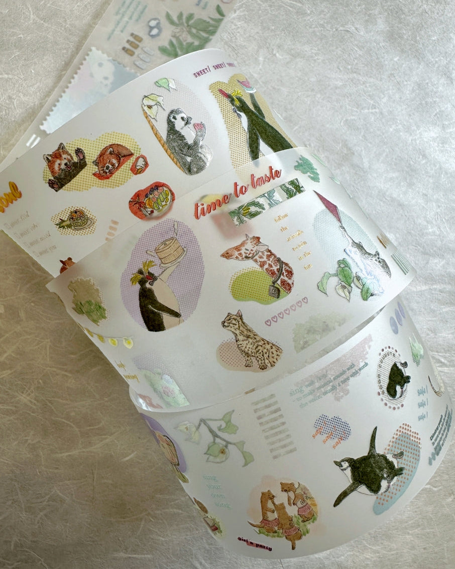 Jhu Gong Fan Hua - Follow the Animals PET tape SAMPLES