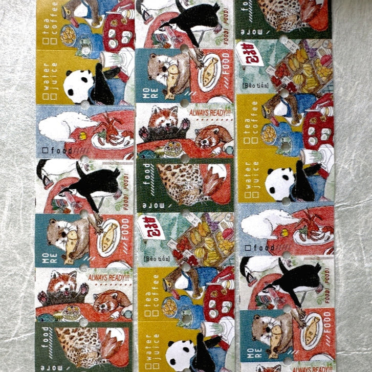 Jhu Gong Fan Hua - More Food 2.0 label sticker roll SAMPLES