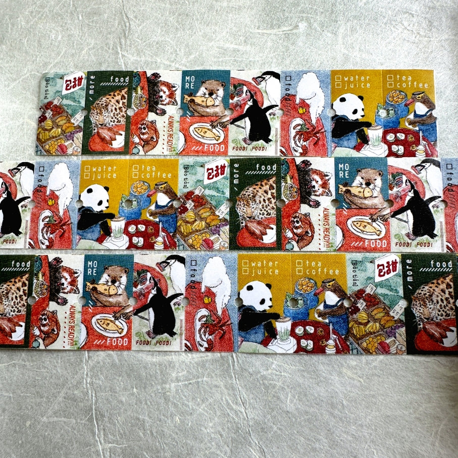 Jhu Gong Fan Hua - More Food 2.0 label sticker roll SAMPLES
