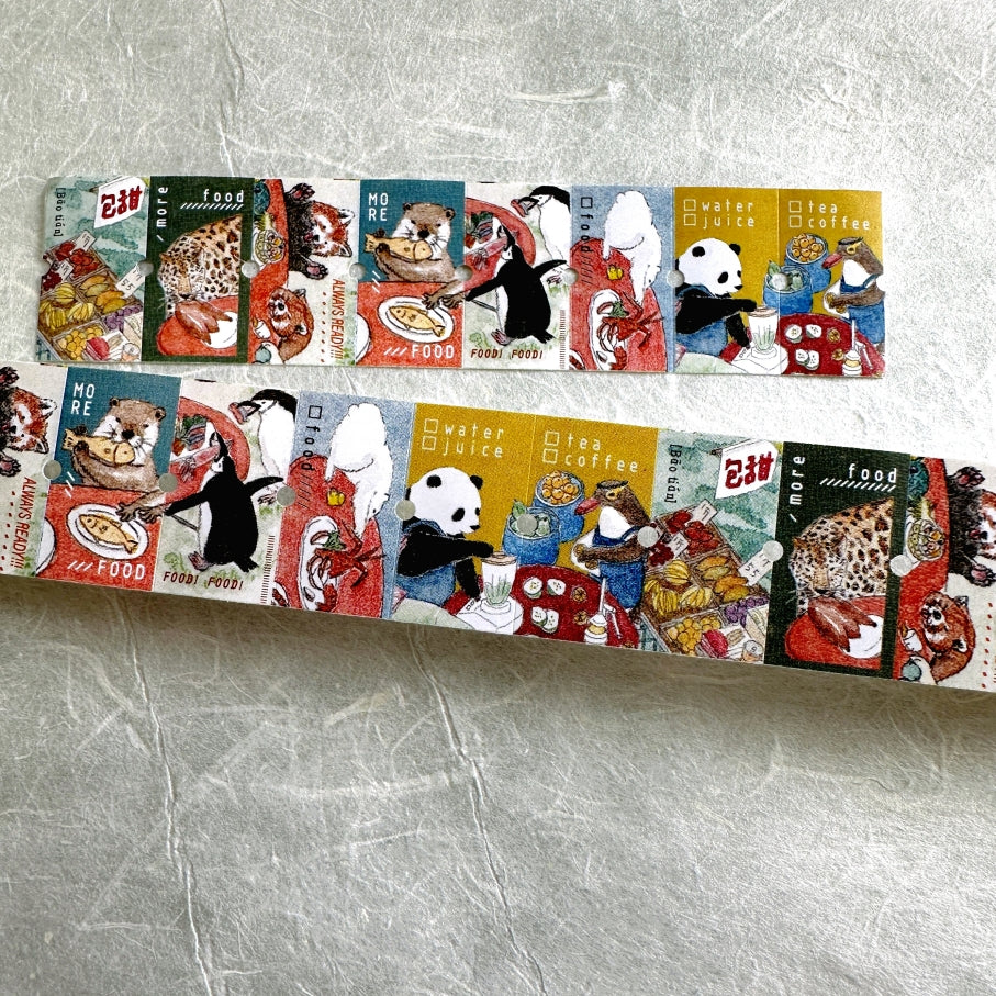 Jhu Gong Fan Hua - More Food 2.0 label sticker roll SAMPLES