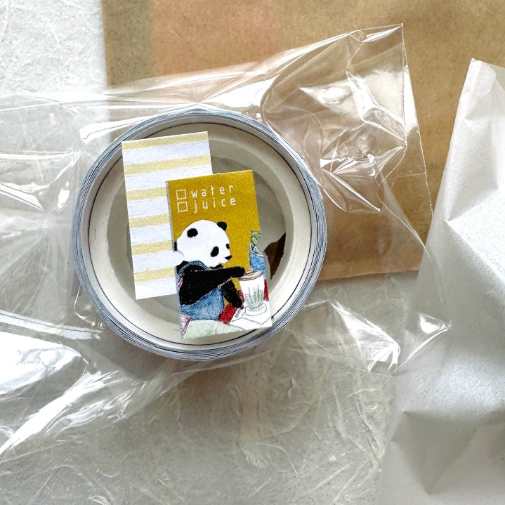 Jieyanow Atelier - Bird with Ribbon & Yellow Stripe label sticker rolls SAMPLES