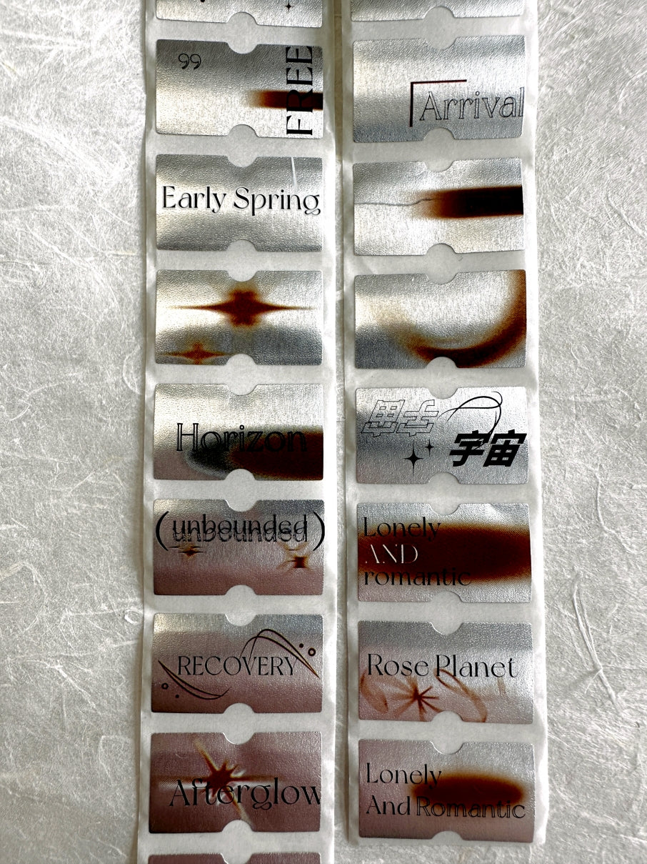 Tomato Jam Girl - Romantic Label aluminum foil sticker roll SAMPLES