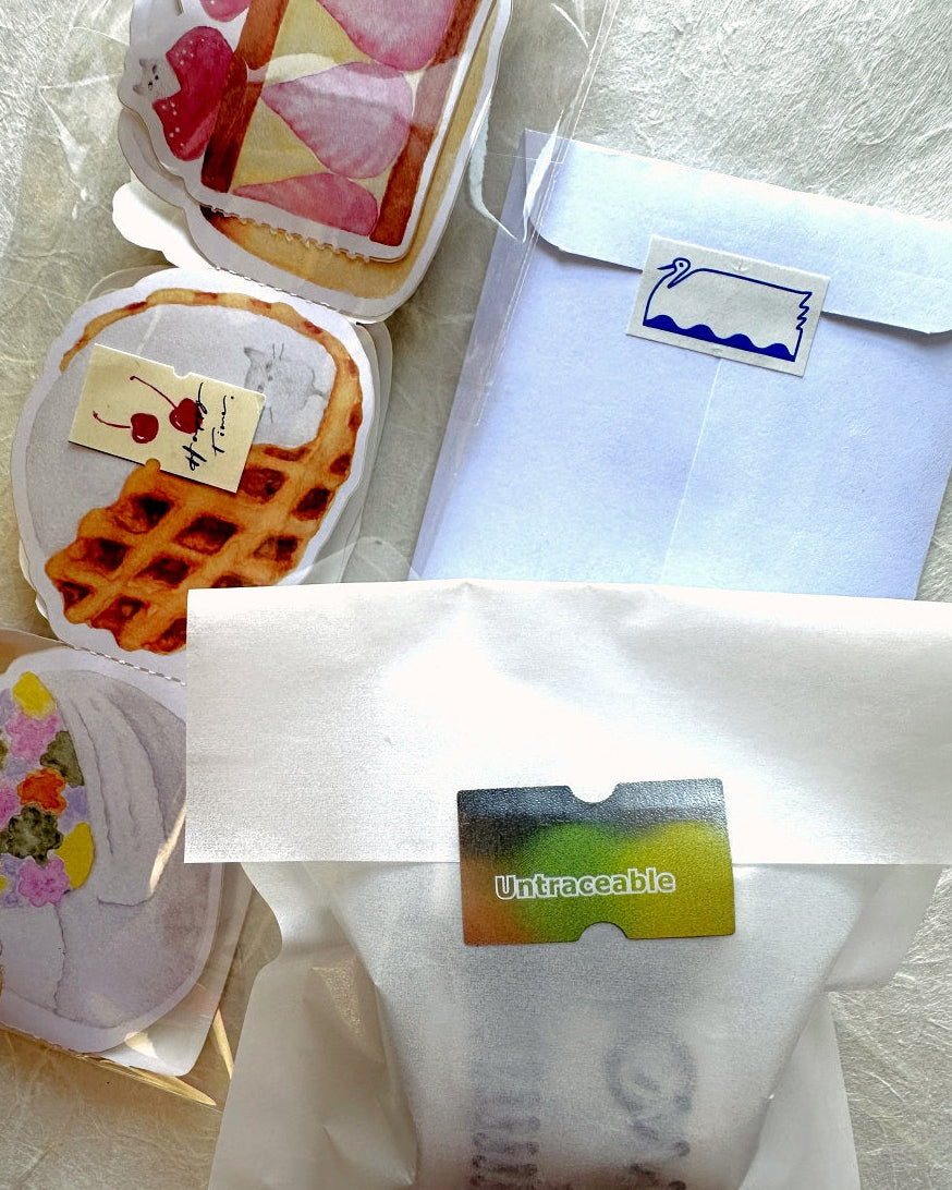 Panda Factory - Swan label sticker rolls SAMPLES