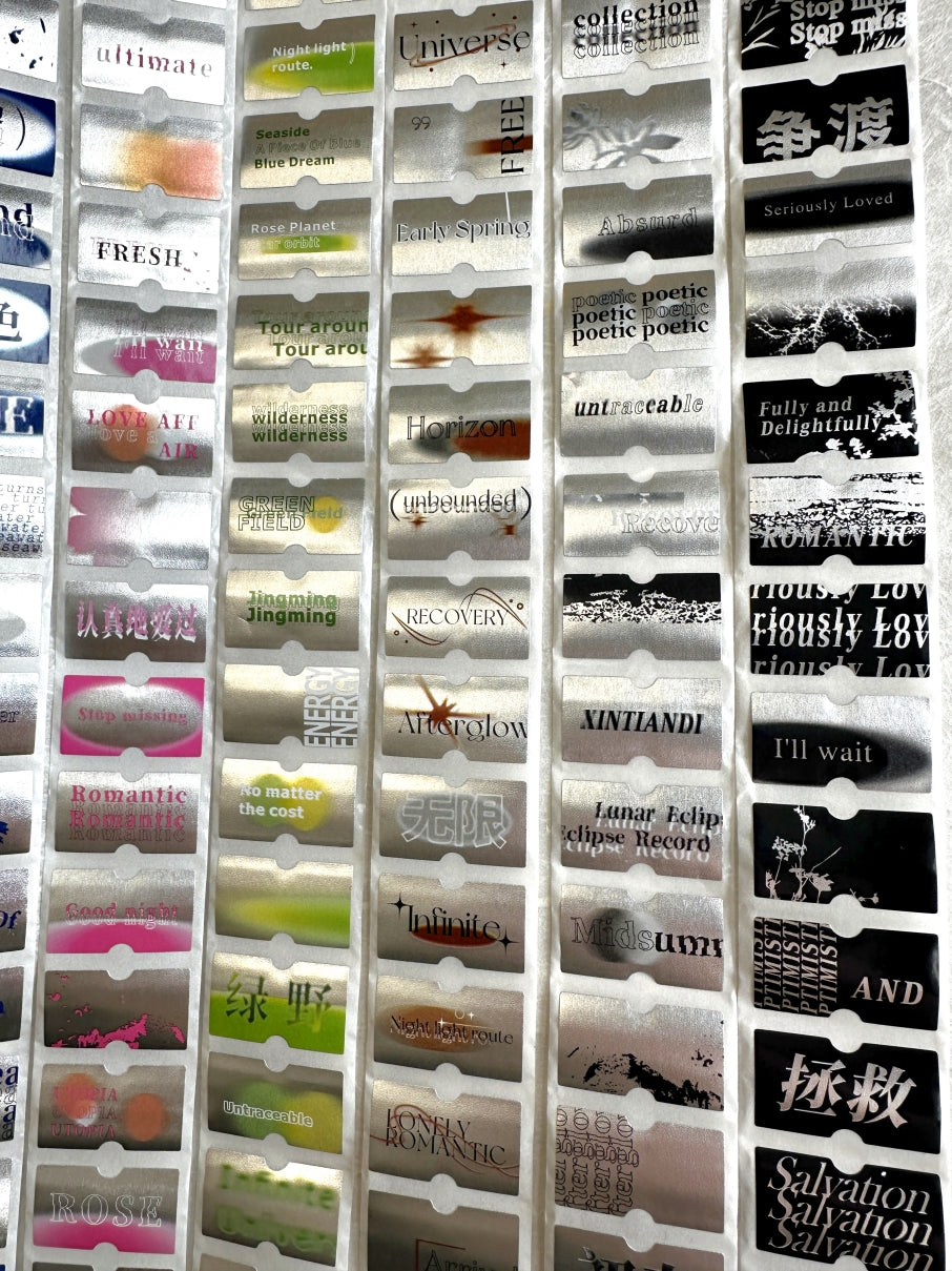 Tomato Jam Girl - Romantic Label aluminum foil sticker roll SAMPLES