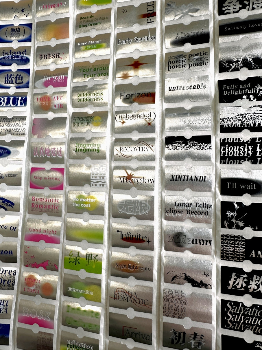 Tomato Jam Girl - Romantic Label aluminum foil sticker roll SAMPLES