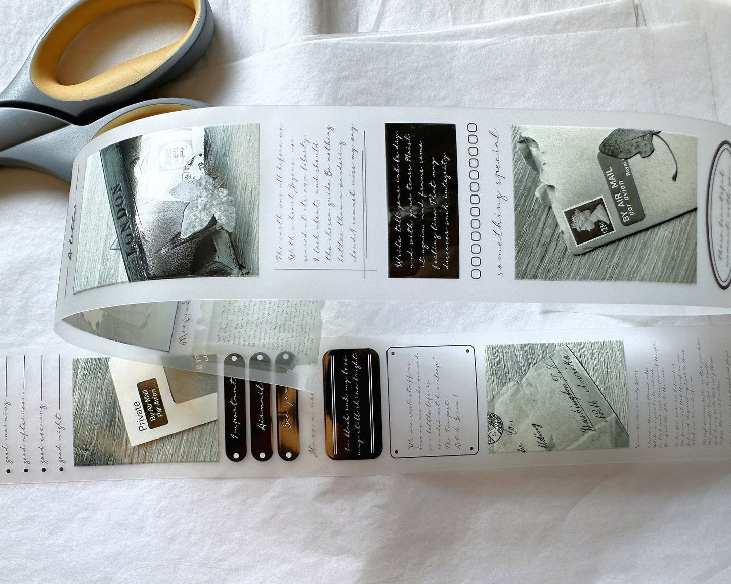 Traveling on Paper - A Letter PET tape SAMPLES