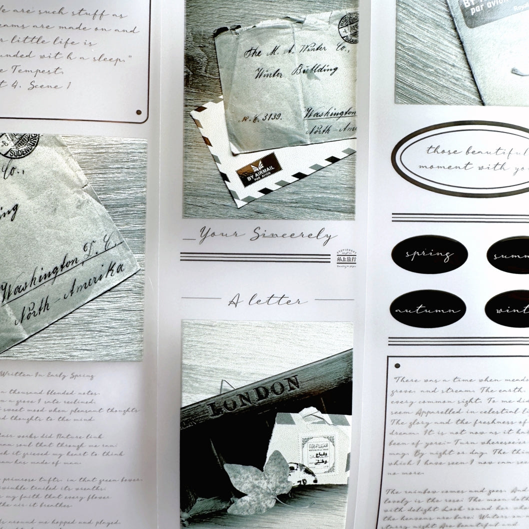 Traveling on Paper - A Letter PET tape SAMPLES