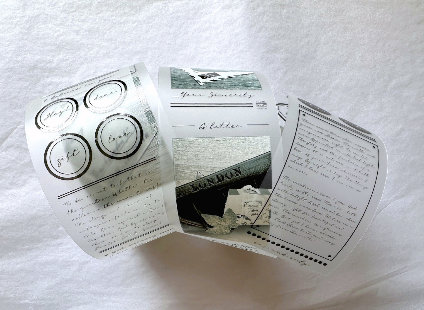Traveling on Paper - A Letter PET tape SAMPLES