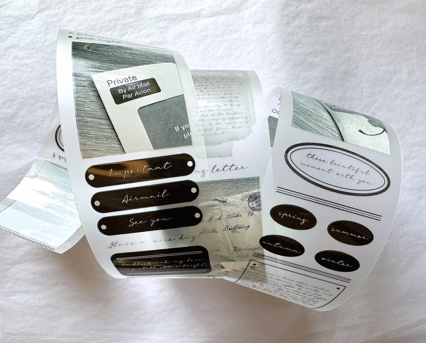 Traveling on Paper - A Letter PET tape SAMPLES