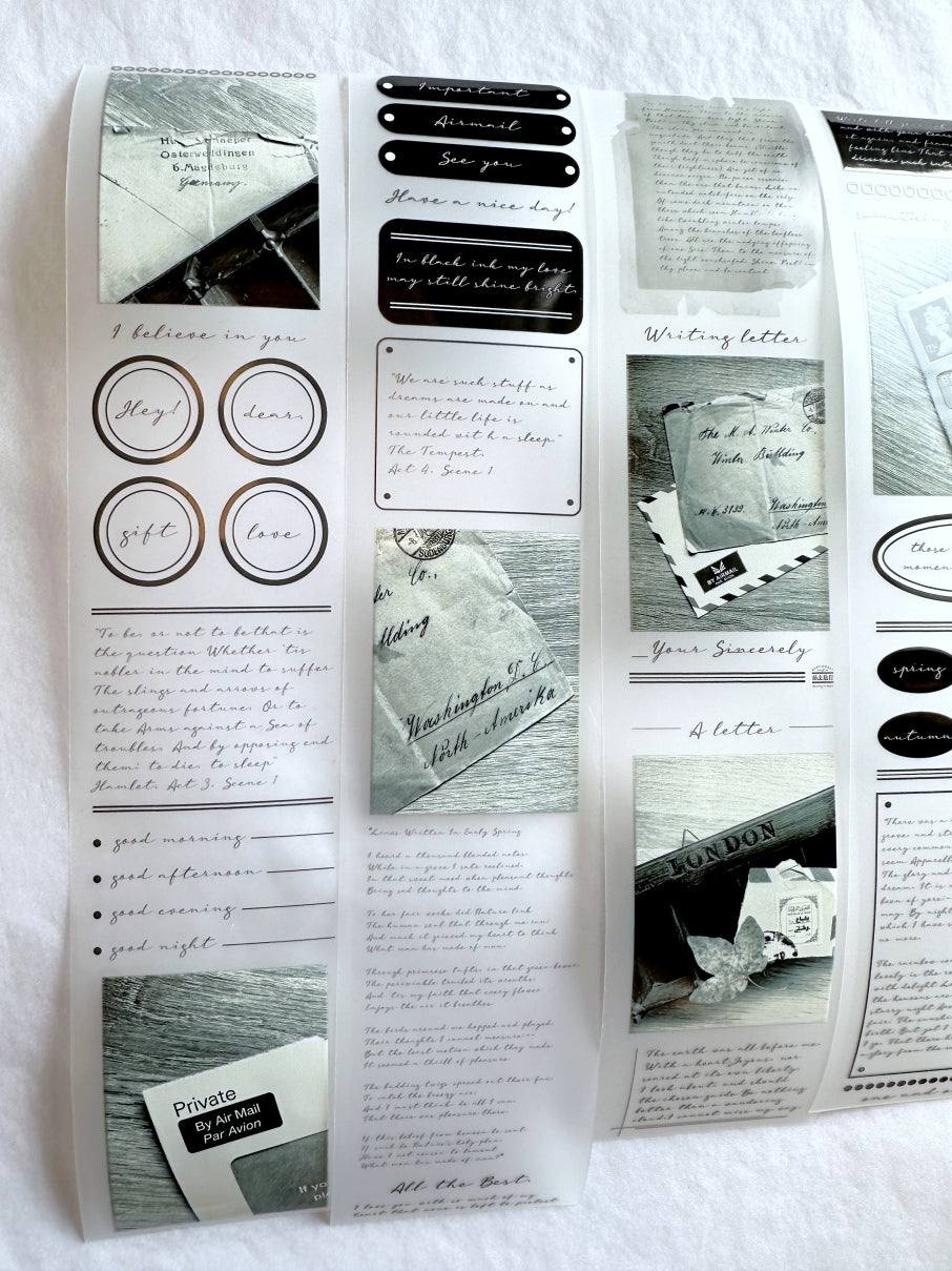 Traveling on Paper - A Letter PET tape SAMPLES