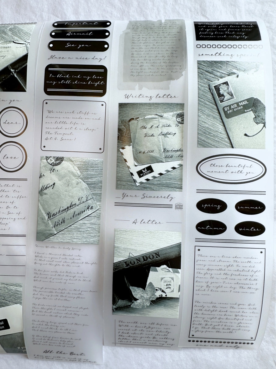 Traveling on Paper - A Letter PET tape SAMPLES