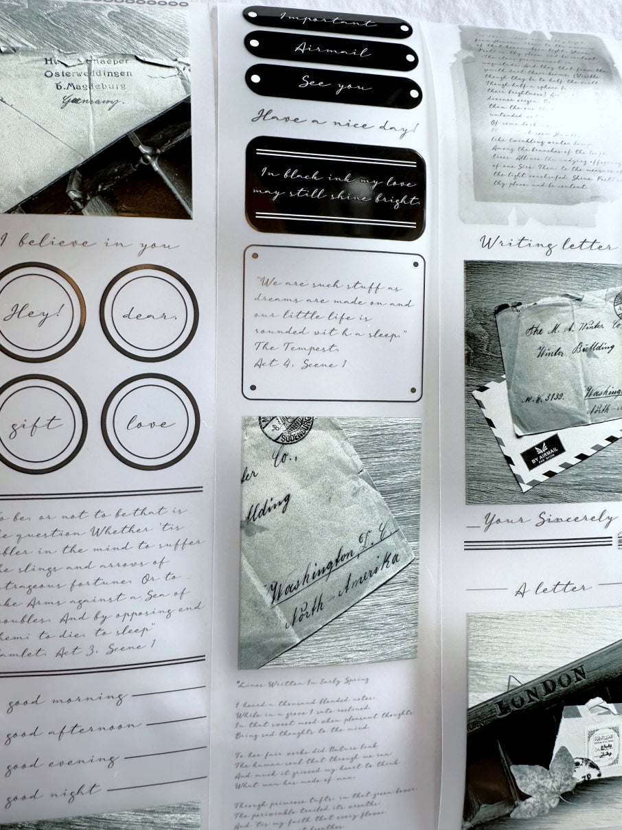 Traveling on Paper - A Letter PET tape SAMPLES