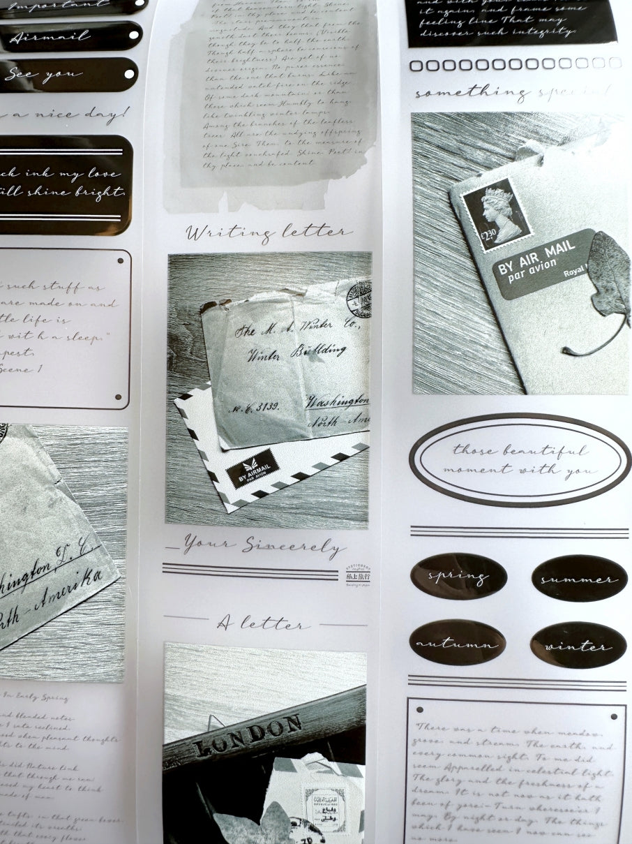 Traveling on Paper - A Letter PET tape SAMPLES