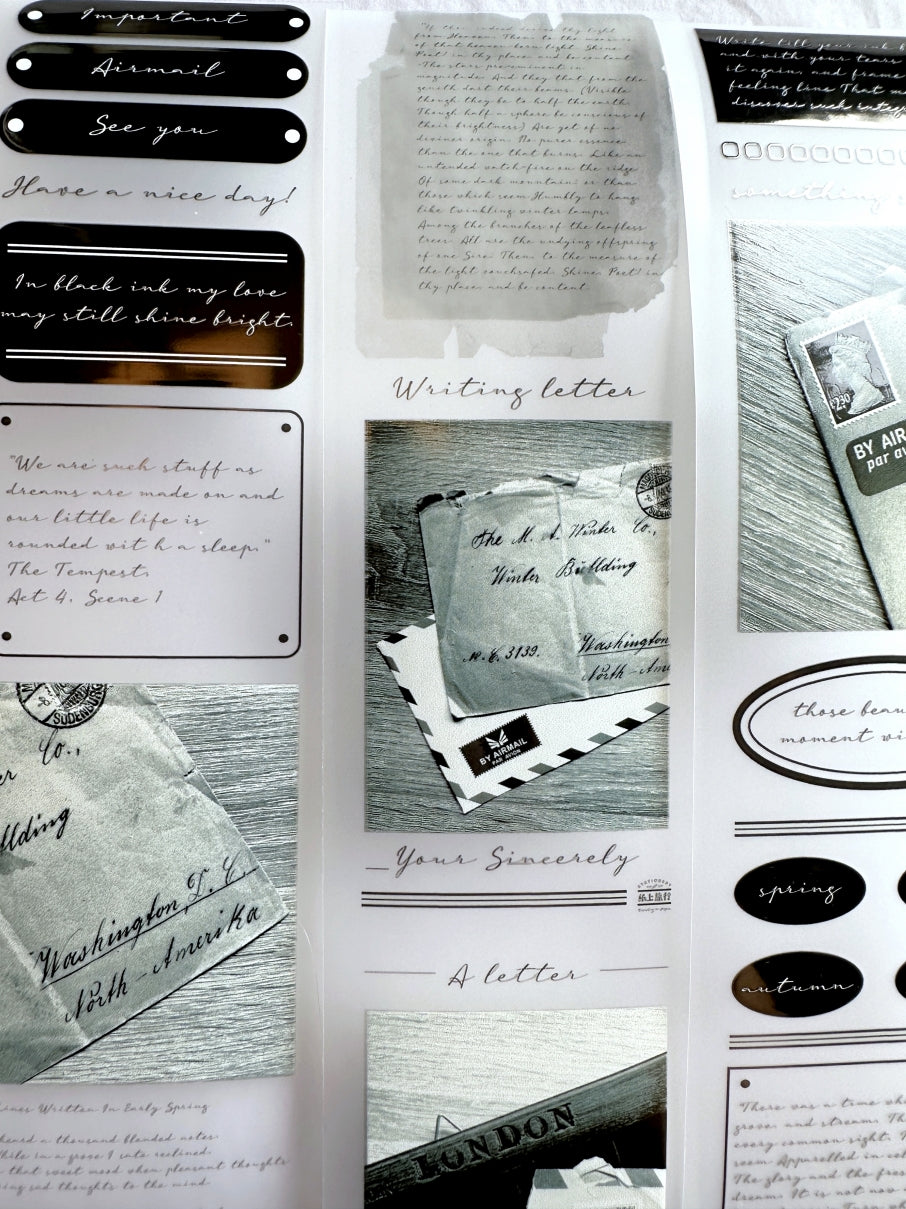 Traveling on Paper - A Letter PET tape SAMPLES