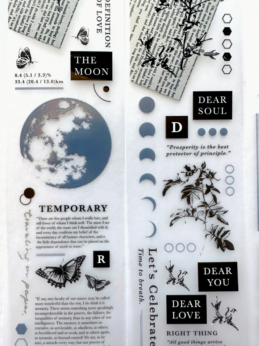 Traveling on Paper - Flower & the Moon PET tape SAMPLES
