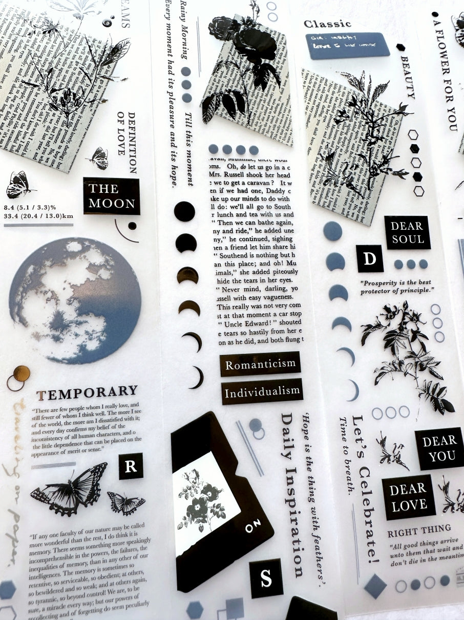 Traveling on Paper - Flower & the Moon PET tape SAMPLES