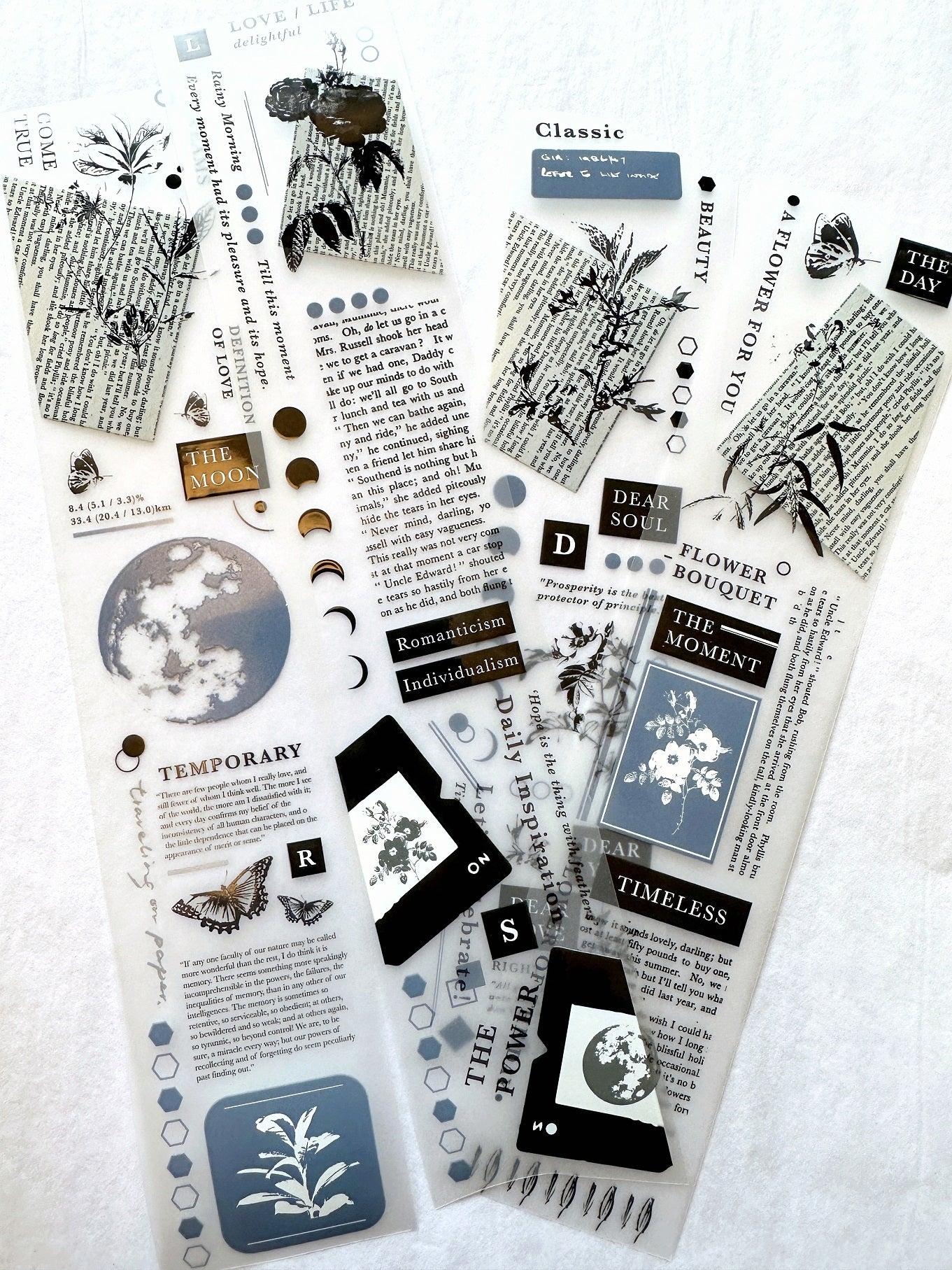 Traveling on Paper - Flower & the Moon PET tape SAMPLES