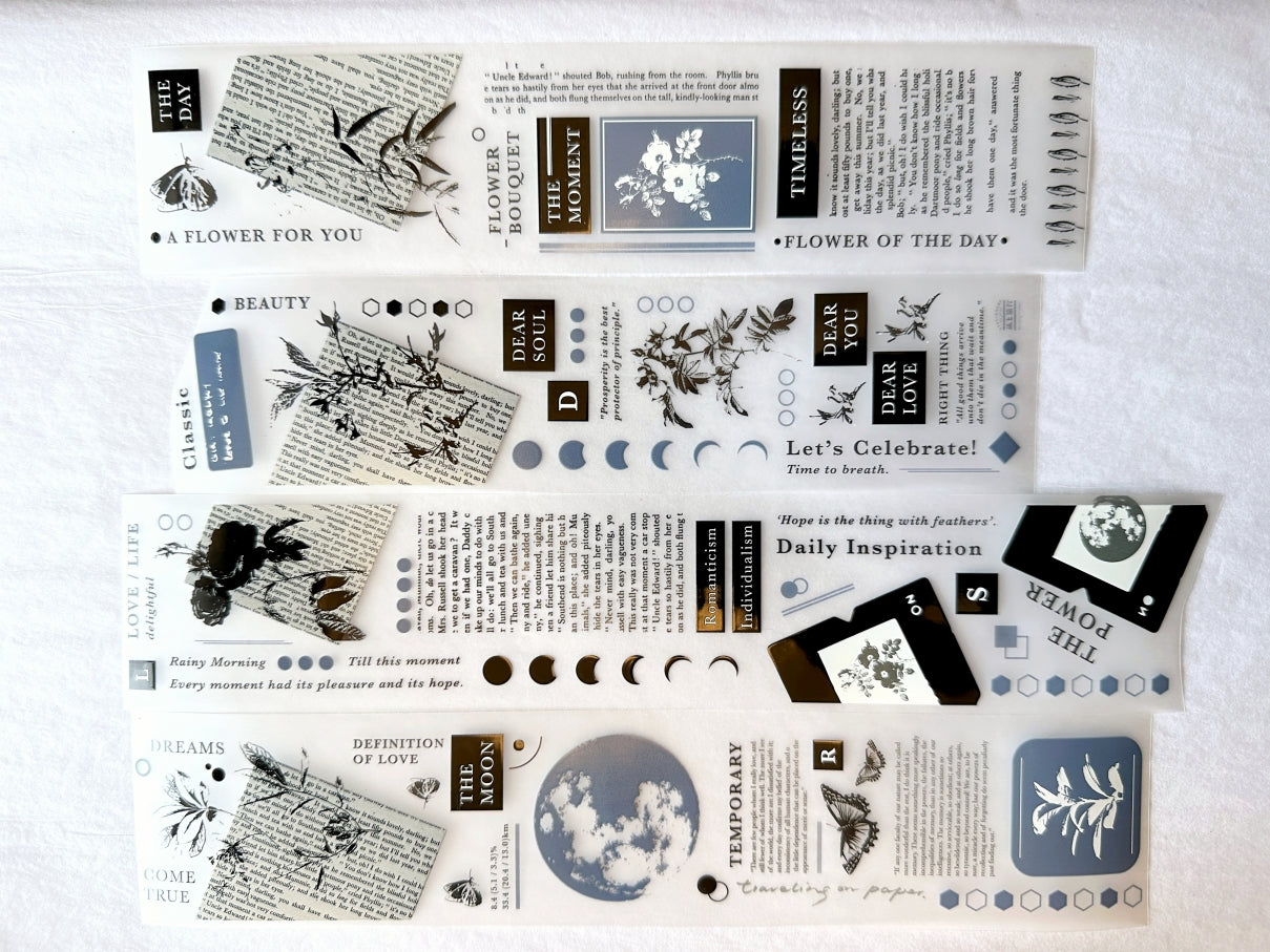 Traveling on Paper - Flower & the Moon PET tape SAMPLES