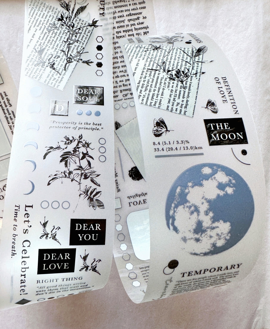 Traveling on Paper - Flower & the Moon PET tape SAMPLES