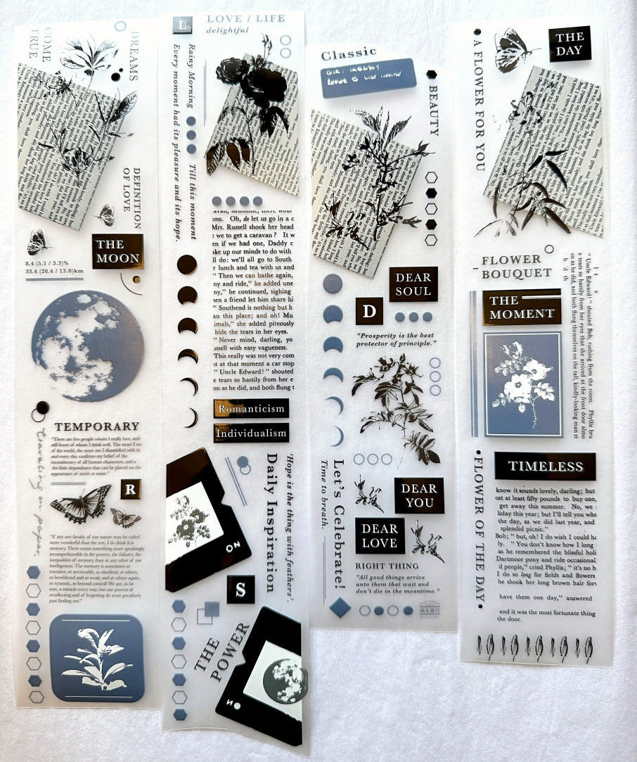 Traveling on Paper - Flower & the Moon PET tape SAMPLES