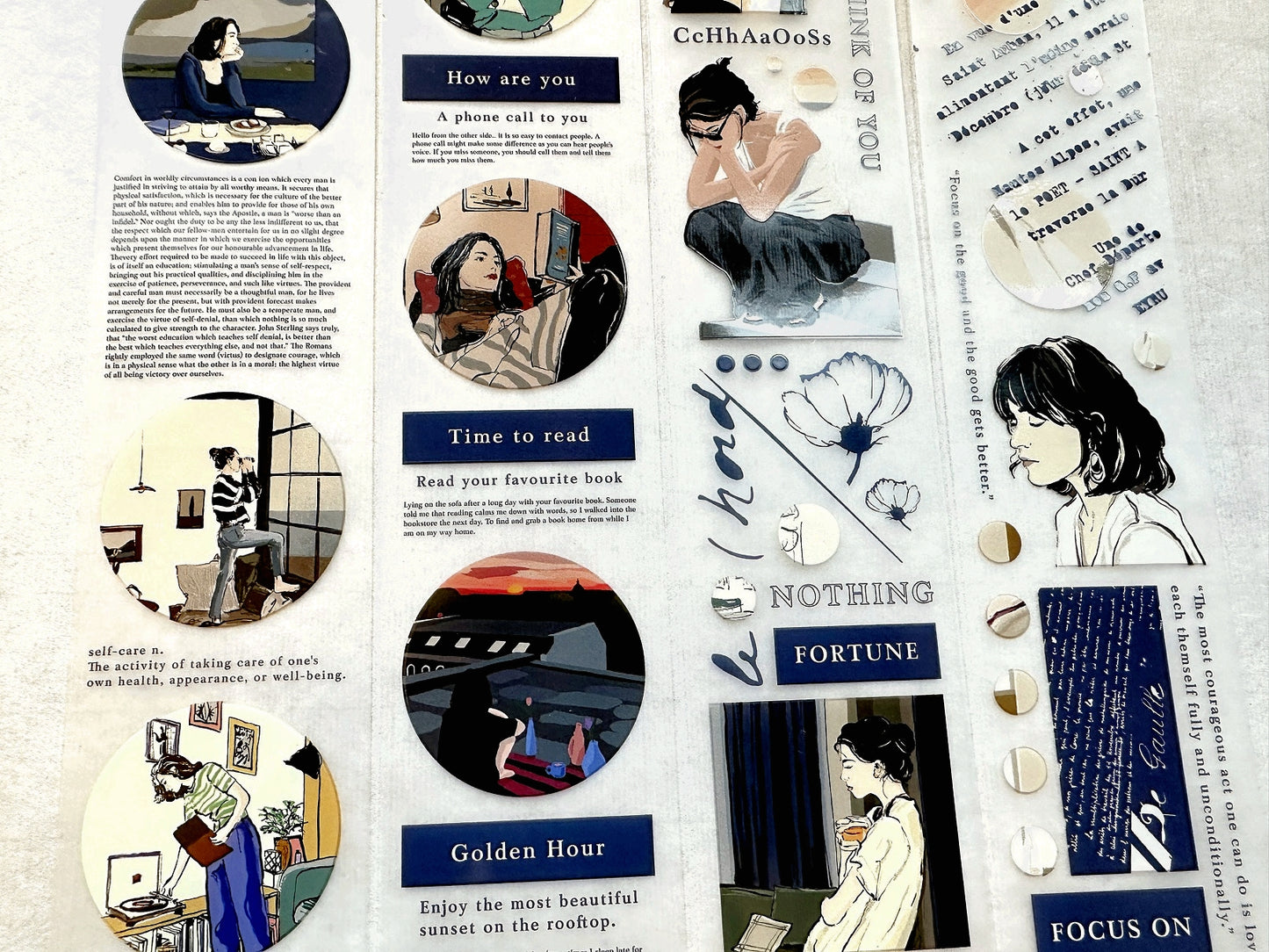 Traveling on Paper X Lan Arte - Me Time PET tape SAMPLES