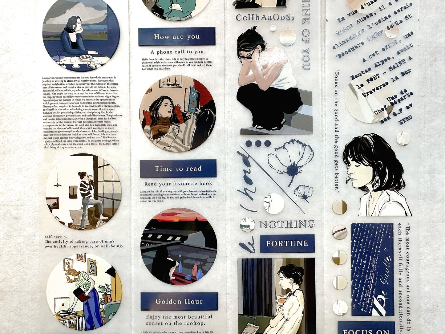 Traveling on Paper X Lan Arte - Me Time PET tape SAMPLES