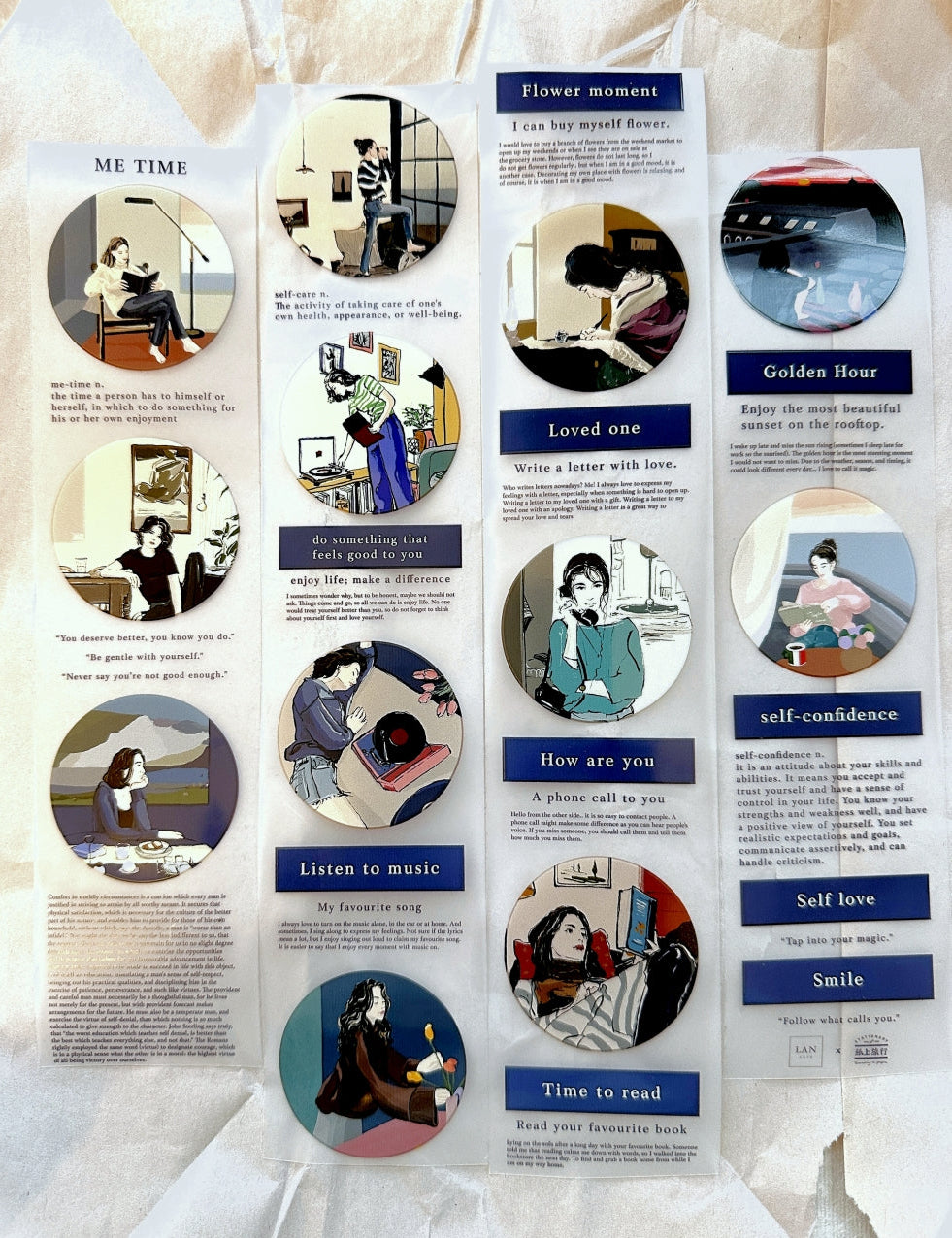 Traveling on Paper X Lan Arte - Me Time PET tape SAMPLES