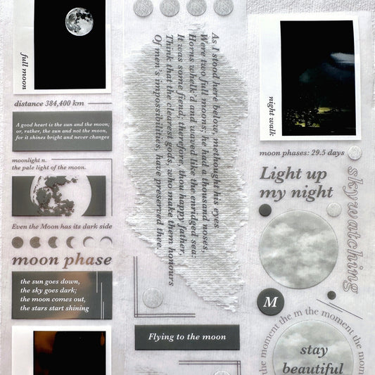Traveling on Paper - Moonlight PET tape SAMPLES