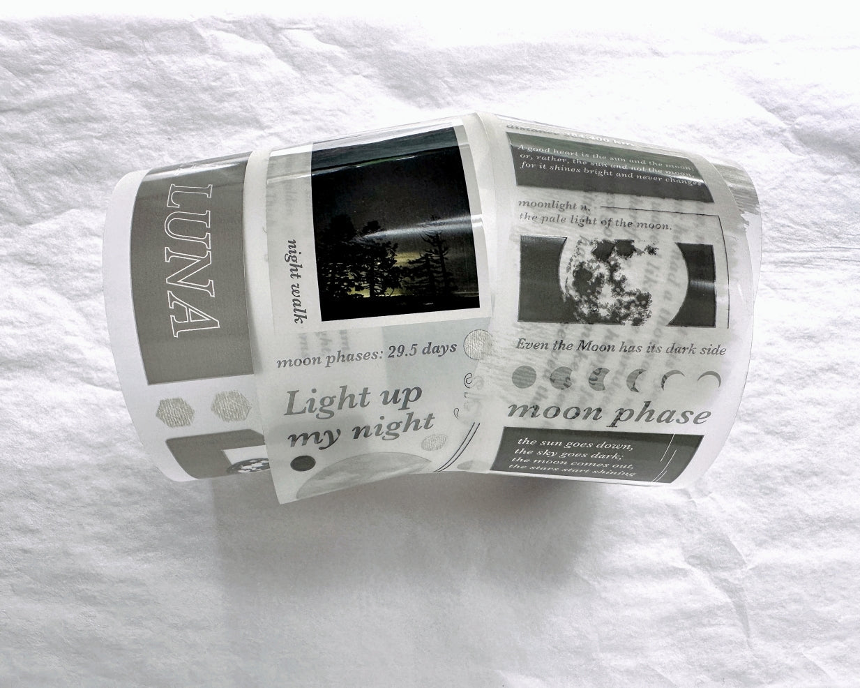 Traveling on Paper - Moonlight PET tape SAMPLES