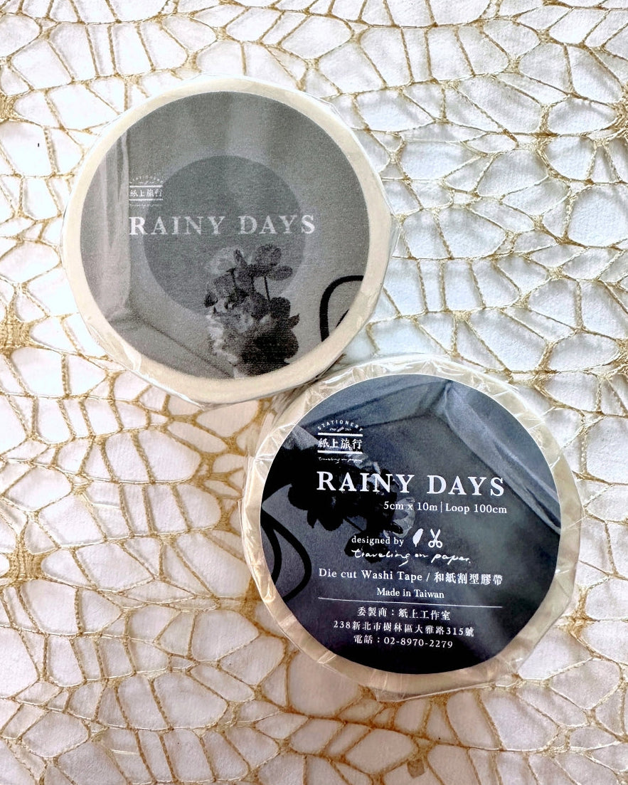 Traveling on Paper - Rainy Days kiss-cut washi tape SAMPLES