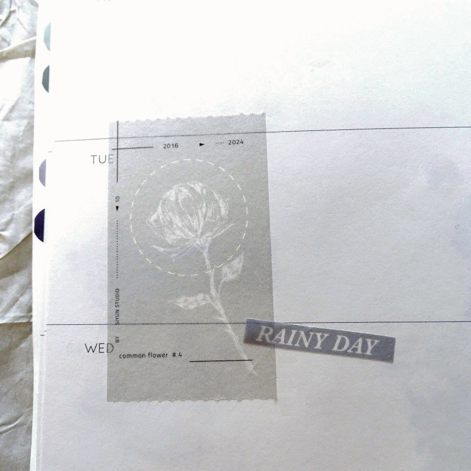 Traveling on Paper - Rainy Days kiss-cut washi tape SAMPLES
