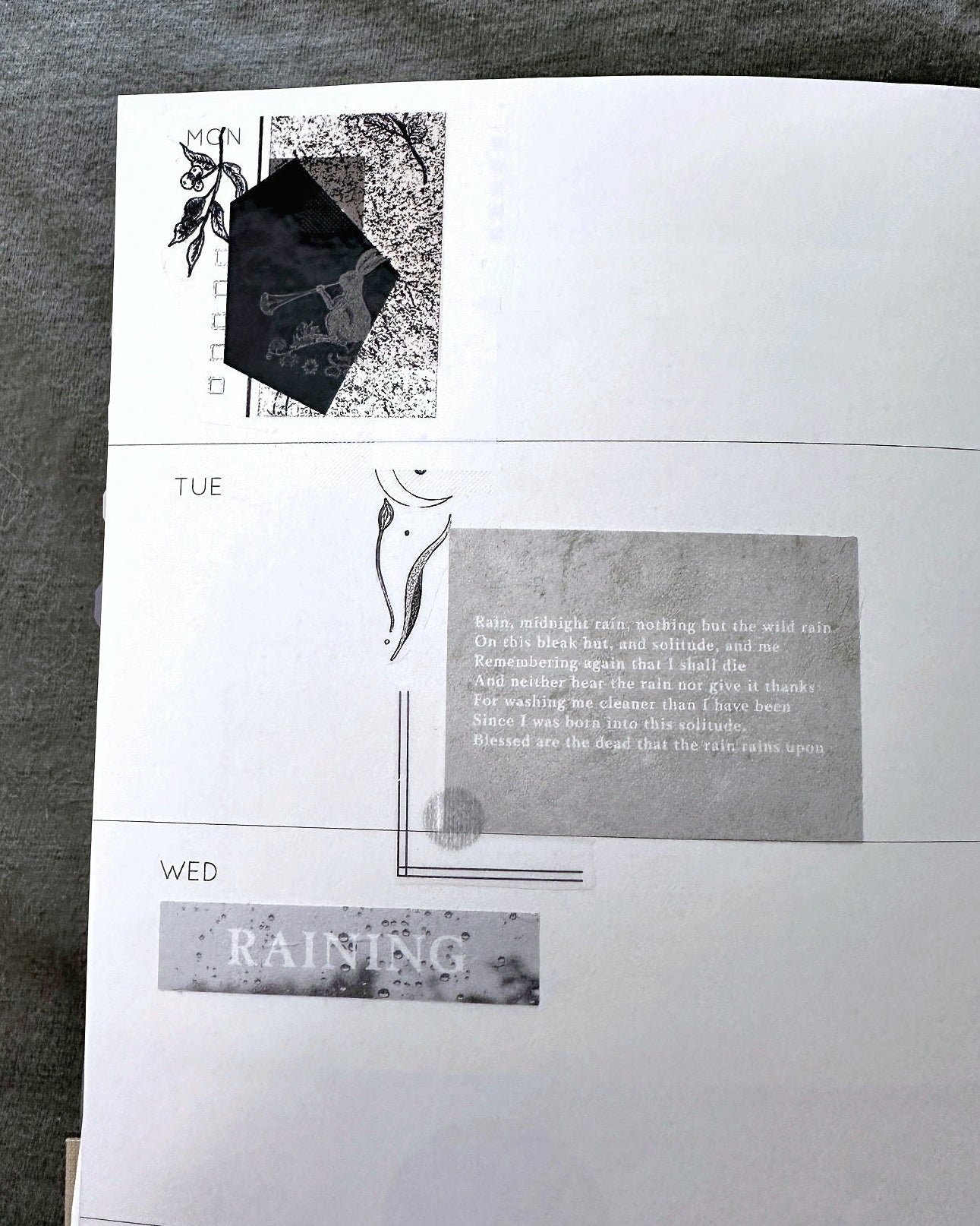 Traveling on Paper - Rainy Days kiss-cut washi tape SAMPLES