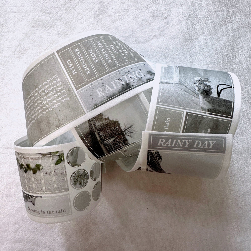 Traveling on Paper - Rainy Days kiss-cut washi tape SAMPLES