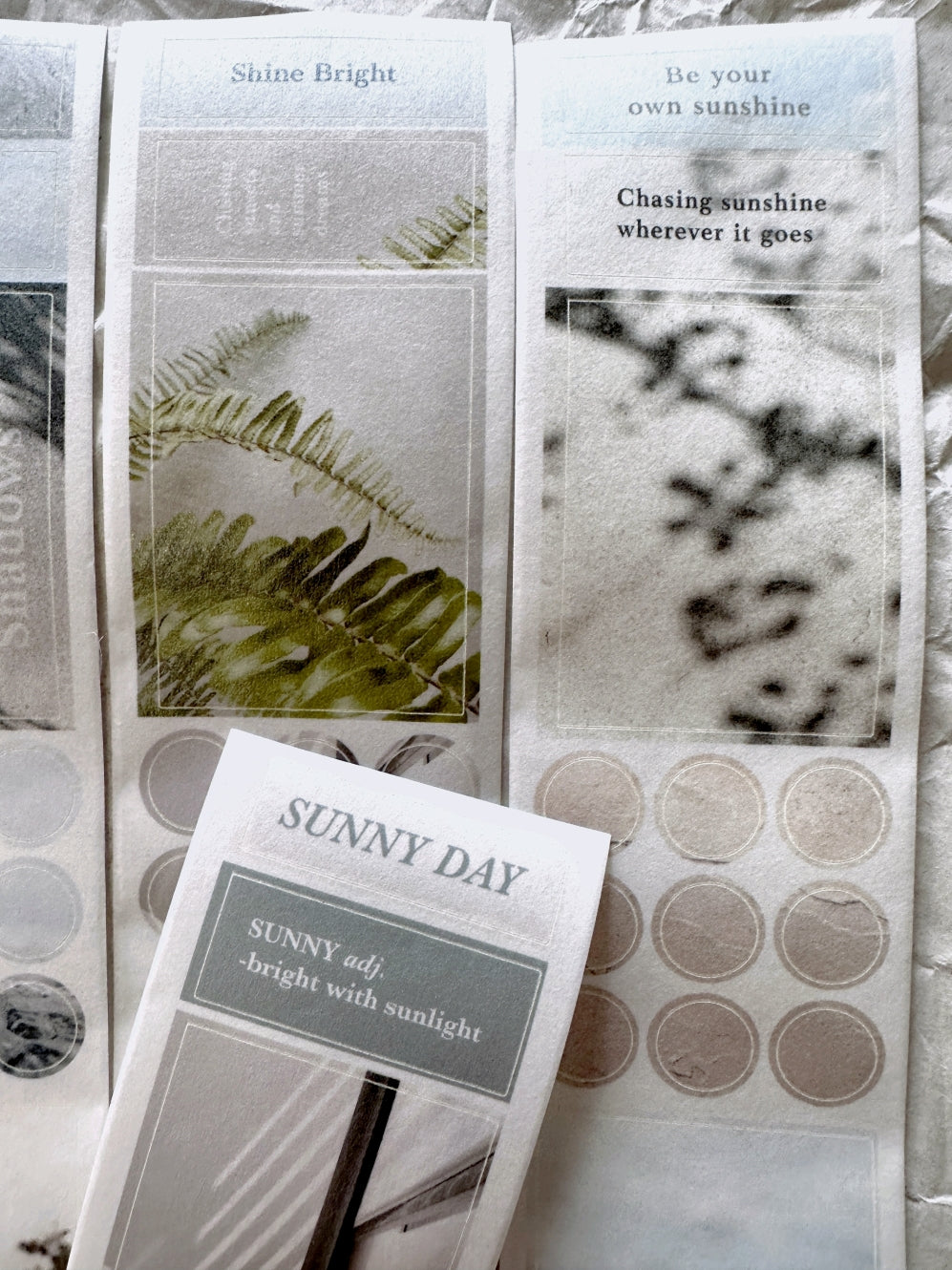 Traveling on Paper - Sunny Days kiss-cut washi tape SAMPLES