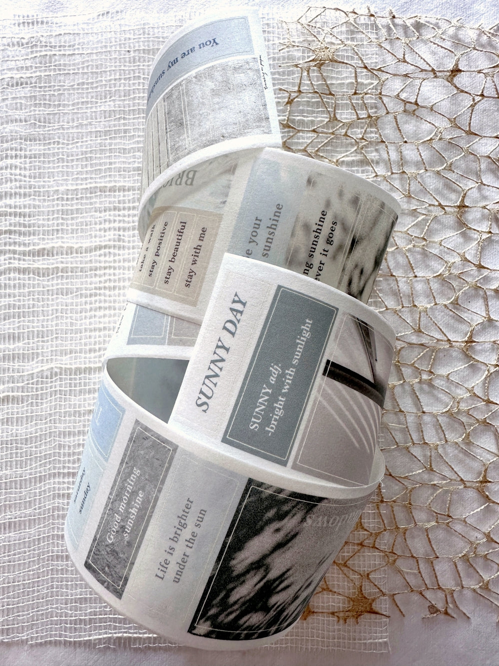 Traveling on Paper - Sunny Days kiss-cut washi tape SAMPLES