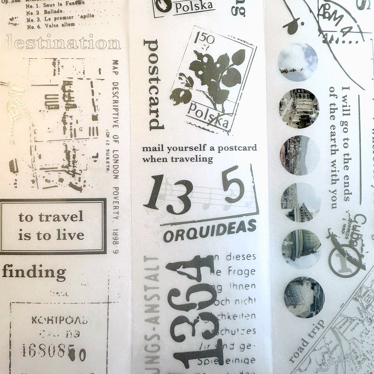 Traveling on Paper - City PET tape SAMPLES