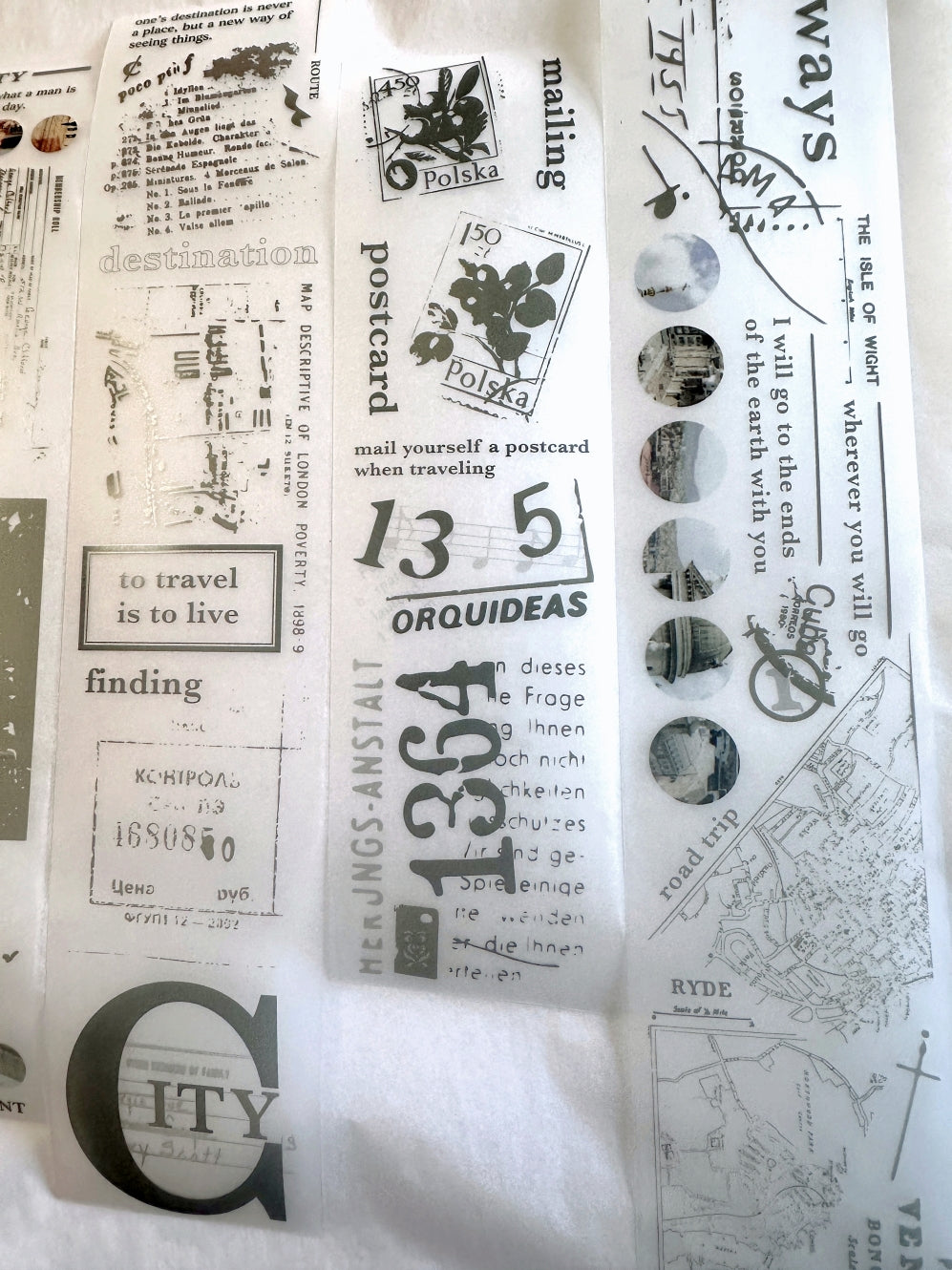 Traveling on Paper - City PET tape SAMPLES