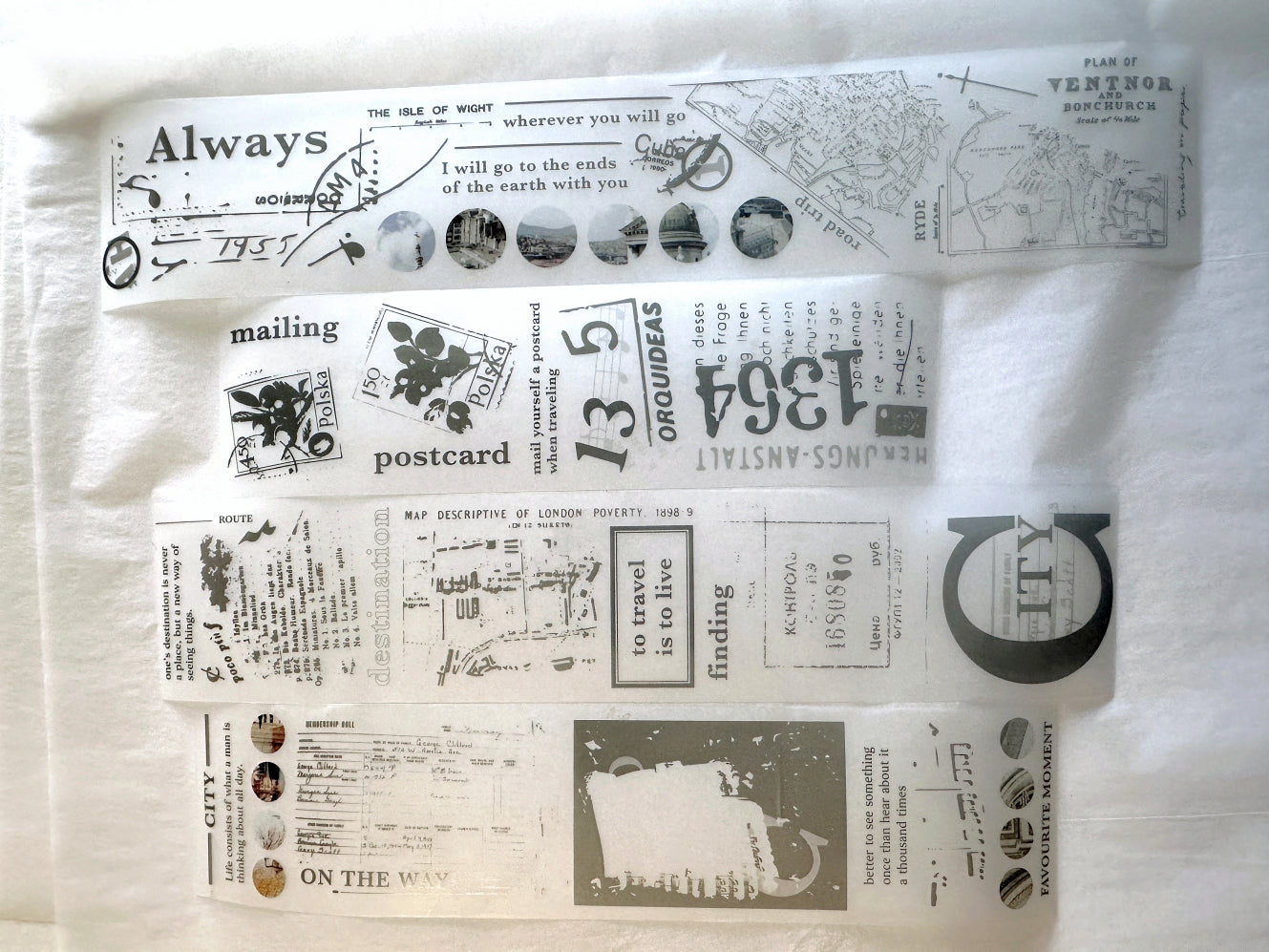 Traveling on Paper - City PET tape SAMPLES