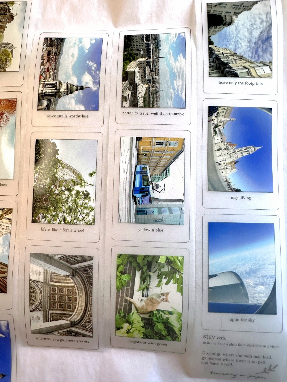 Traveling on Paper - Stay PET tape SAMPLES