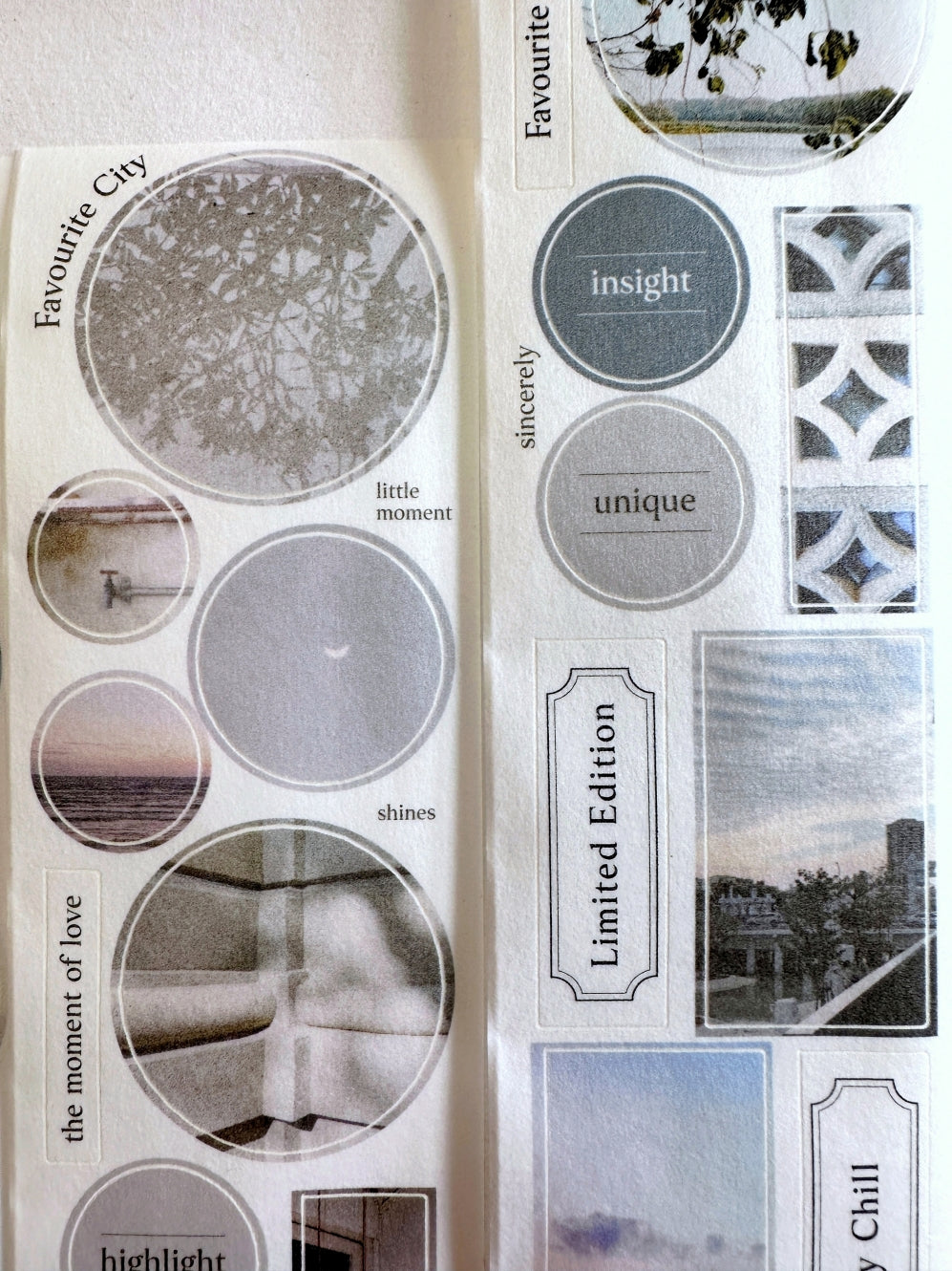 Traveling on Paper - Favourite City kiss-cut washi tape SAMPLES