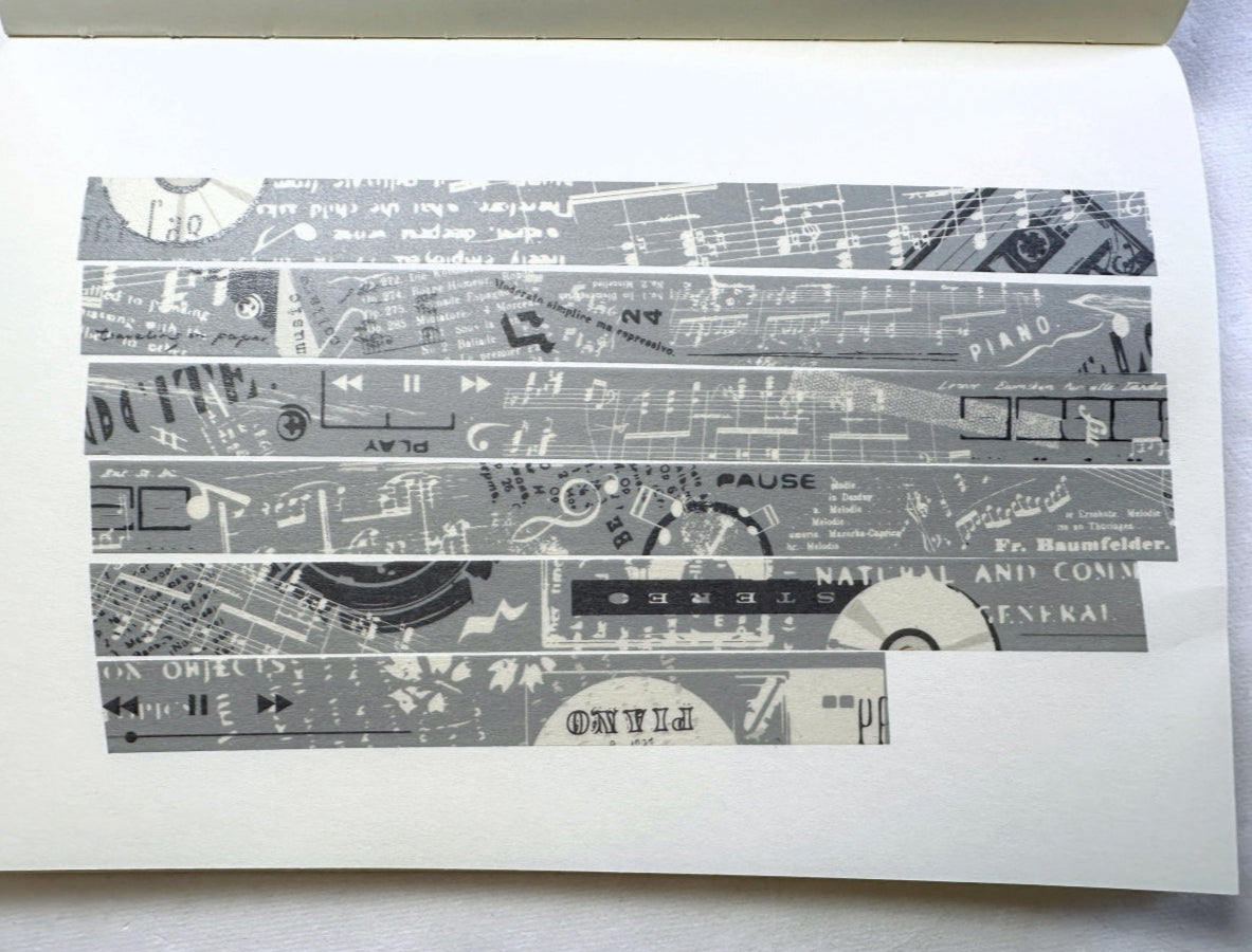 Traveling on Paper - Music Collage washi tape SAMPLES